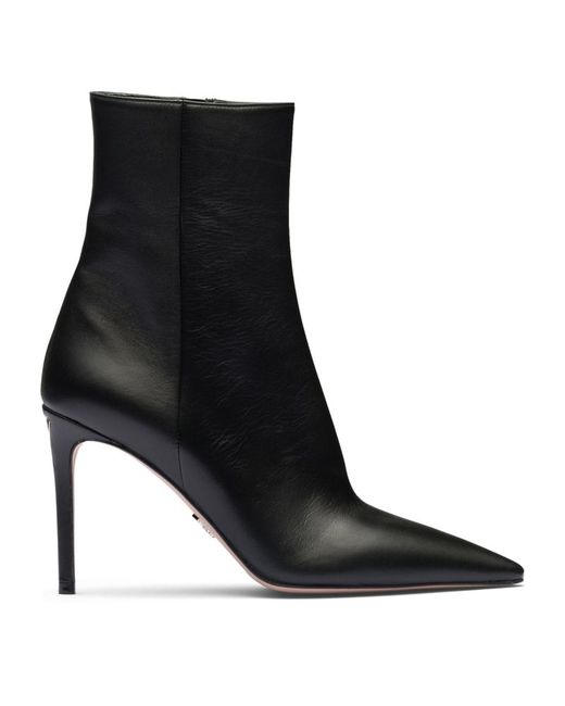 Prada Leather Heeled Boots 95