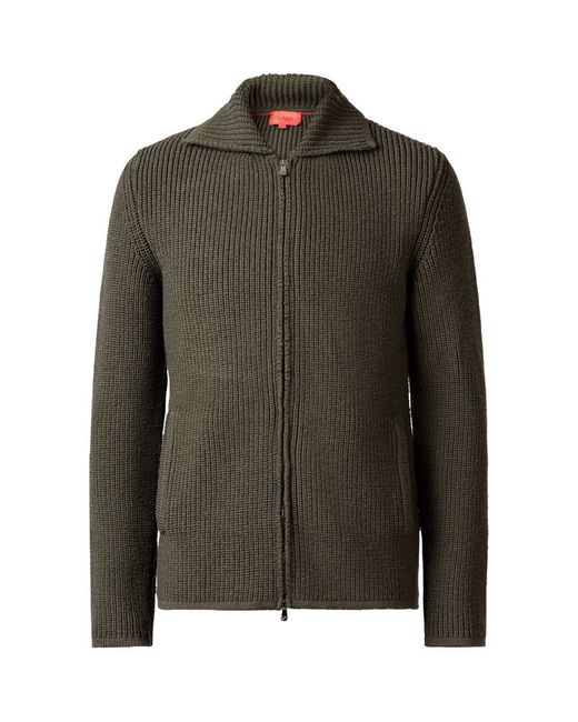 Isaia Knitted Zip-Up Sweater