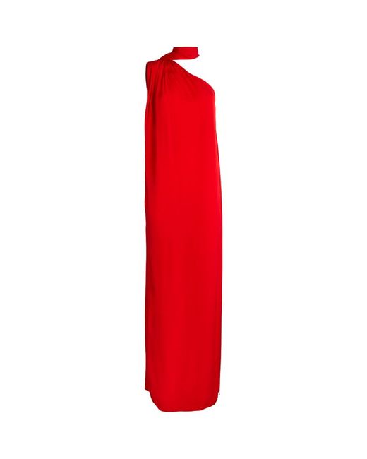 Stella McCartney One-Shoulder Scarf Maxi Dress