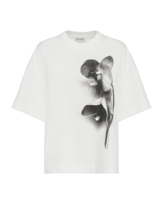 Alexander McQueen Photographic Orchid T-Shirt