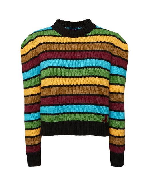 La Double J. Merino Wool-Blend Striped Sweater