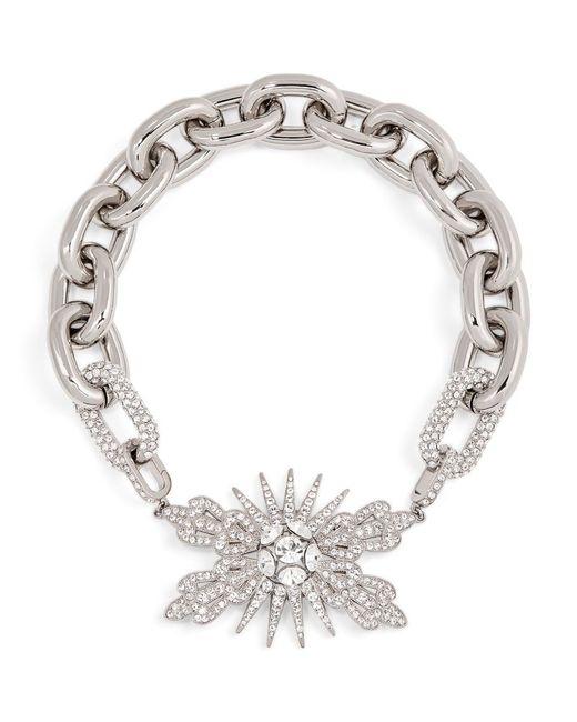 Rabanne Crystal-Embellished Chain Necklace