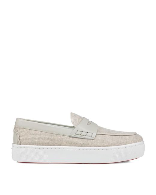 Christian Louboutin Linen Paqueboat Loafers