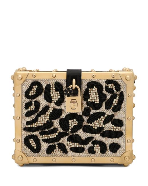 Dolce & Gabbana Embellished Leopard Shoulder Bag