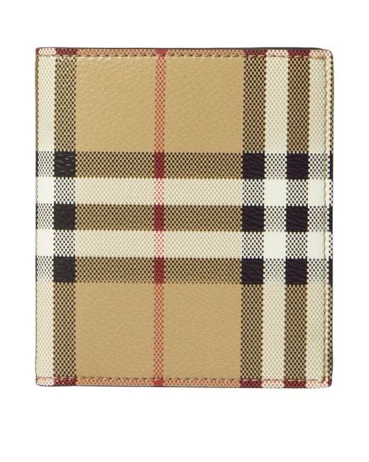 Burberry Leather Check Wallet