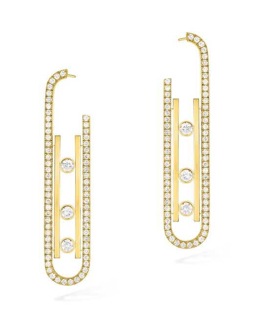 Messika Yellow and Diamond Move 10th Birthday Earrings