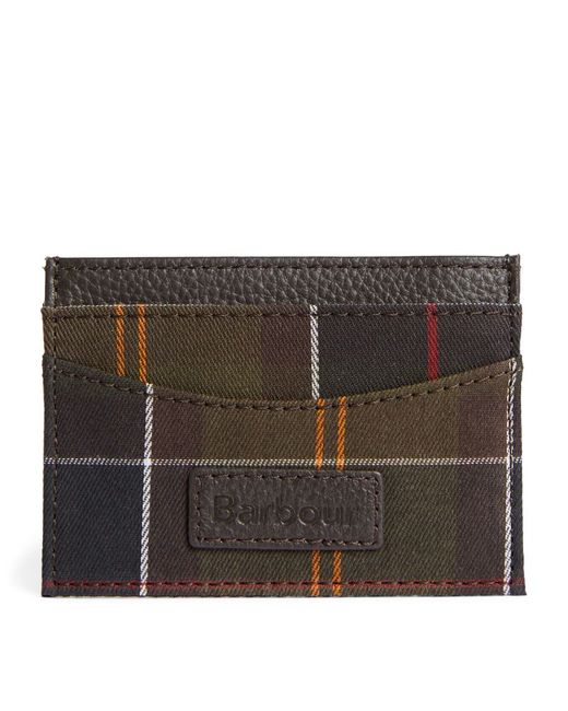 Barbour Leather and Tartan Card Holder