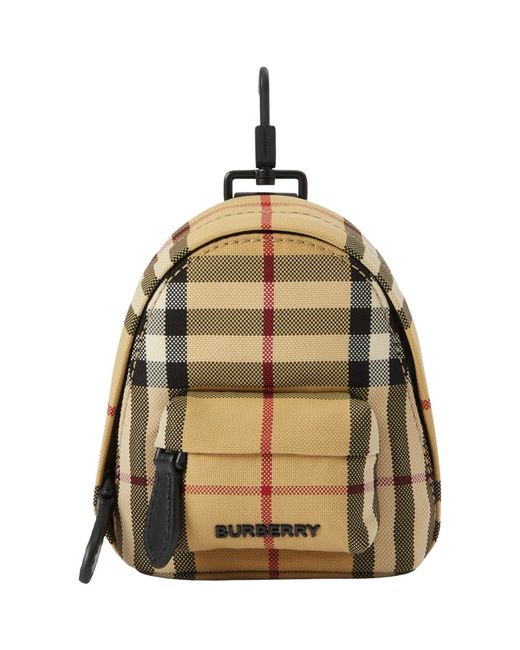 Burberry Check Backpack Charm