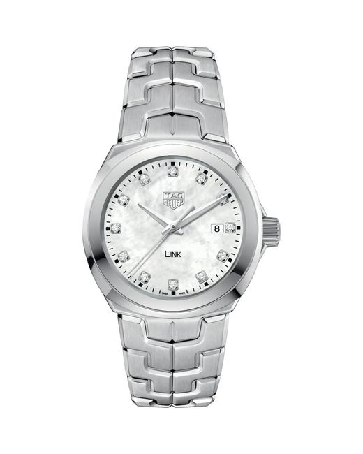 Tag Heuer Diamond and Mother-of-Pearl Link Watch 32mm
