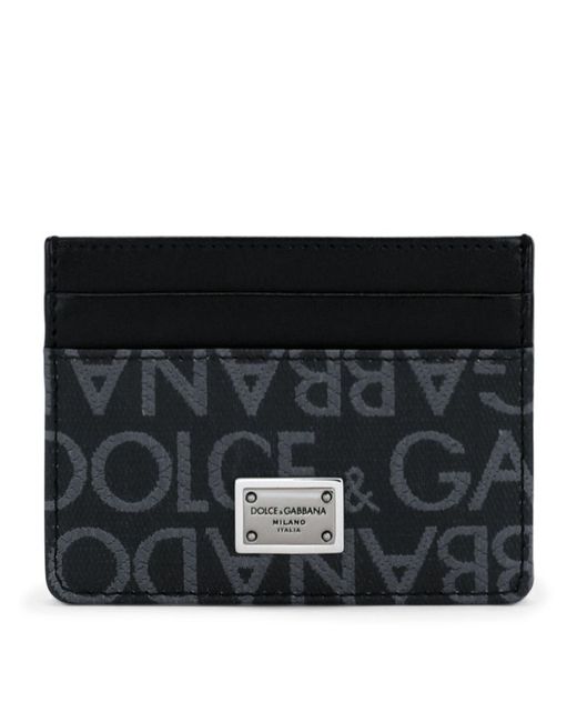 Dolce & Gabbana Jacquard Logo Print Cardholder