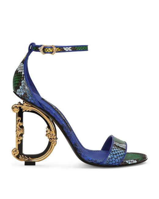 Dolce & Gabbana Python Skin DG Sandals 105
