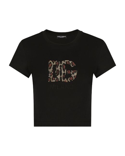 Dolce & Gabbana Embellished DG Logo T-Shirt