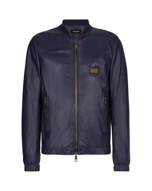 Dolce & Gabbana Leather Blouson Jacket