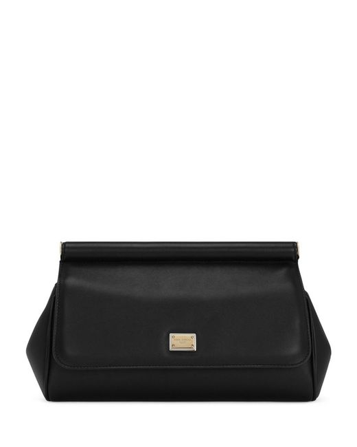 Dolce & Gabbana Large Leather Sicily Clutch Bag