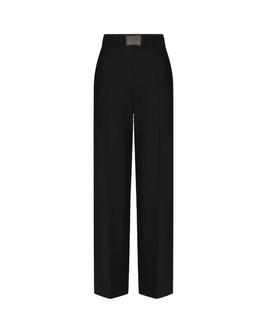 Dolce & Gabbana Logo-Plaque Tailored Trousers