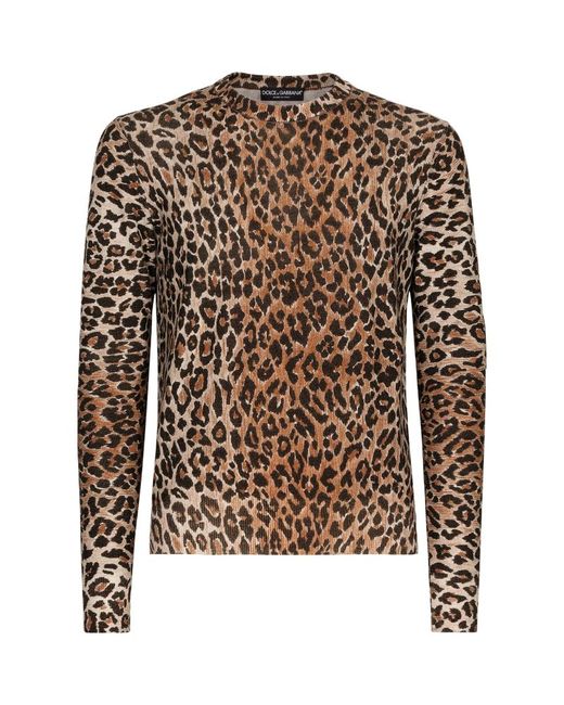 Dolce & Gabbana Leopard Print Sweater
