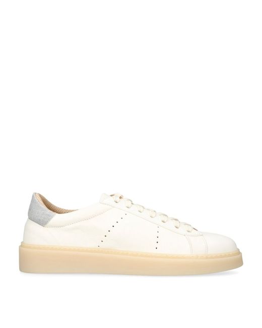 Eleventy Leather Low-Top Sneakers