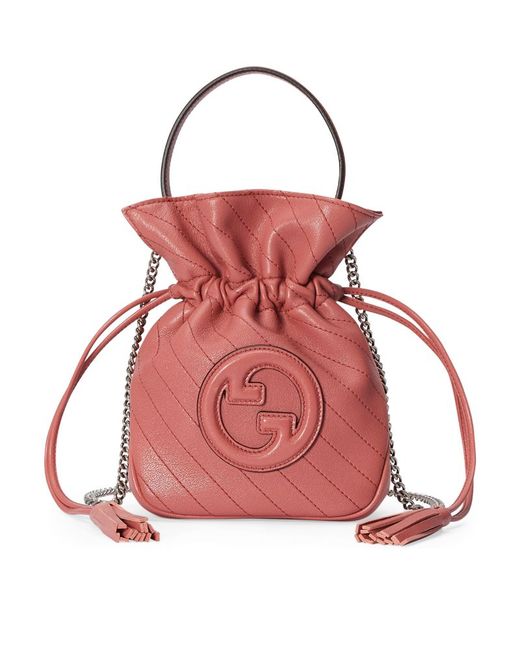 Gucci Mini Leather Blondie Bucket Bag