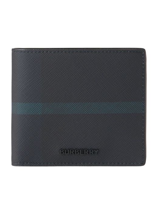 Burberry Leather Check Bifold Wallet