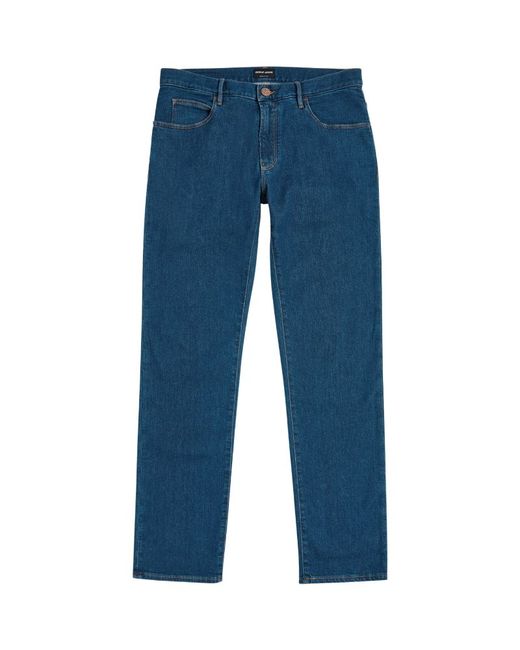 Giorgio Armani Stretch-Cotton Straight Jeans