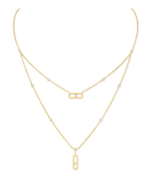 Messika Yellow and Diamond Move Uno Necklace