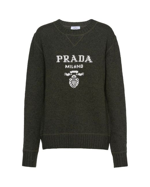 Prada Wool-Cashmere logo Sweater