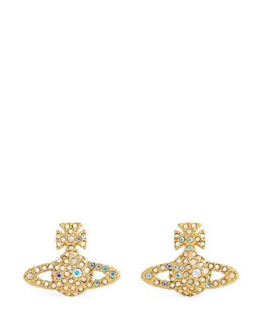 Vivienne Westwood Crystal-Embellished Grace Bas Relief Orb Stud Earrings