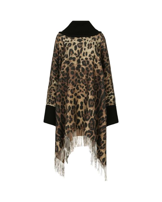 Dolce & Gabbana Wool Leopard-Print Sweater