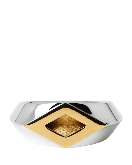 Burberry and Gold-Plated Hollow Ring