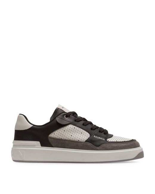 Balmain Leather B-Court Flip Sneakers