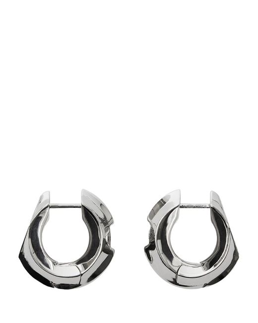 Burberry and Gold-Plated Hollow Hoop Earrings