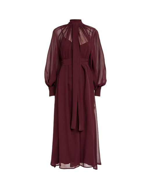 Kiton Long-Sleeve Midi Dress