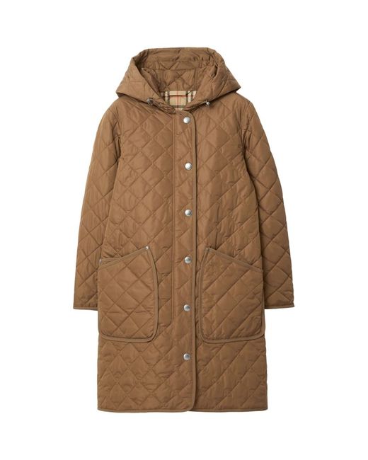 Burberry Quilted Hooded Coat