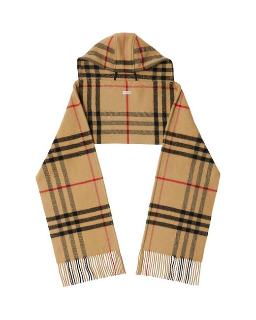 Burberry Wool-Cashmere Hooded Scarf