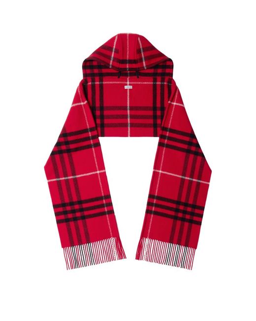 Burberry Wool-Cashmere Hooded Scarf