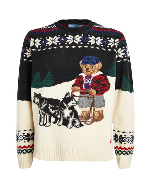 Ralph Lauren Wool-Blend Polo Bear Sweater