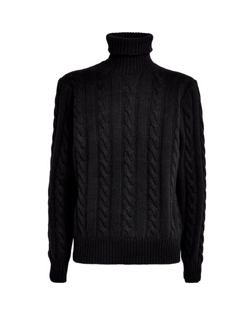 Ralph Lauren Wool-Cashmere Cable-Knit Sweater