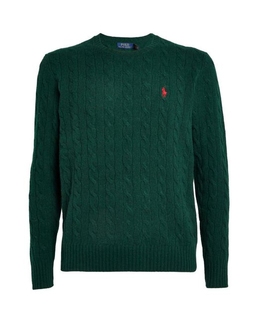 Ralph Lauren Wool-Cashmere Cable-Knit Sweater