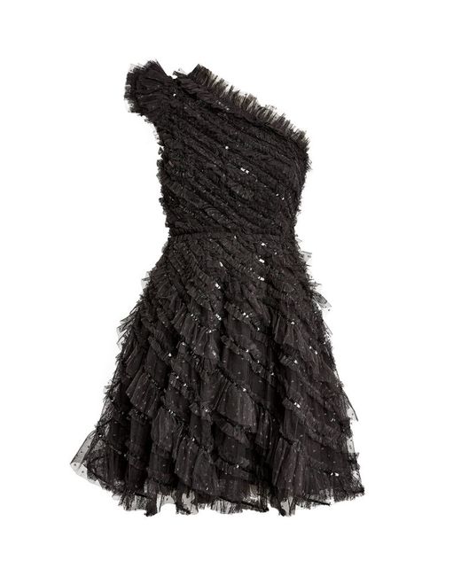 needle & thread One-Shoulder Mini Dress