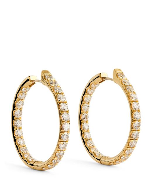 Melissa Kaye Yellow and Diamond Large Honey Hoop Earrings