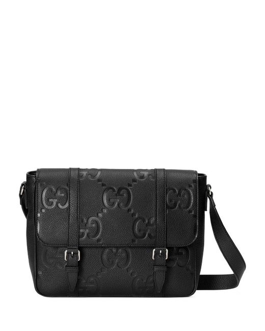 Gucci Medium Leather Jumbo GG Messenger Bag