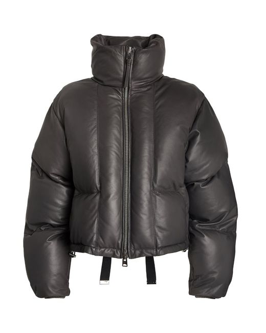 Agolde x Shoreditch Ski Club Edie Leather Puffer Jacket