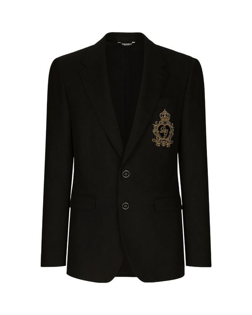 Dolce & Gabbana Wool-Cashmere DG Patch Jacket