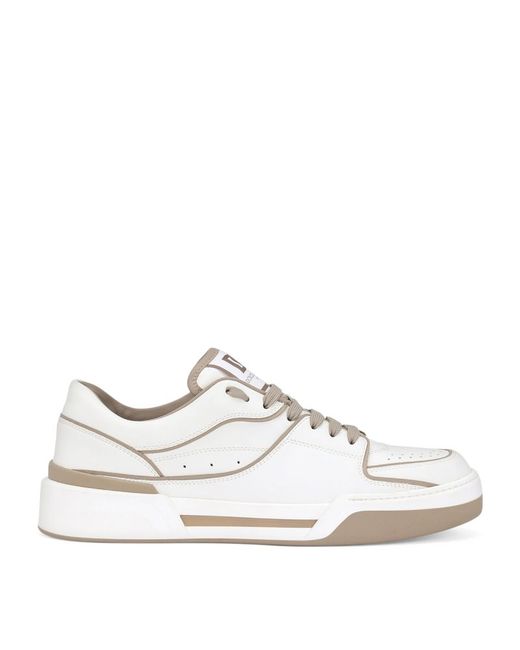 Dolce & Gabbana Leather DG Pipe Court Sneakers
