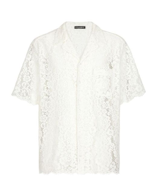 Dolce & Gabbana Lace Cuban Shirt