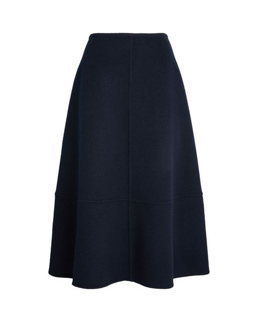 Yves Salomon Wool-Cashmere Midi Skirt