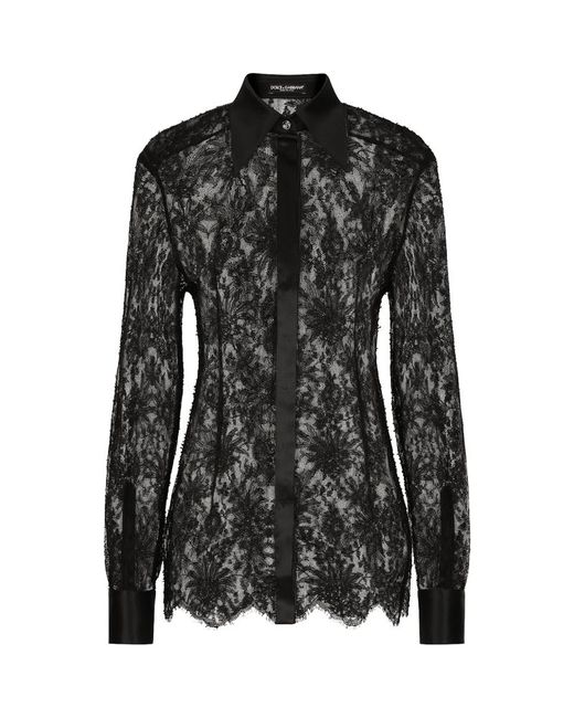 Dolce & Gabbana Lace Sheer Shirt