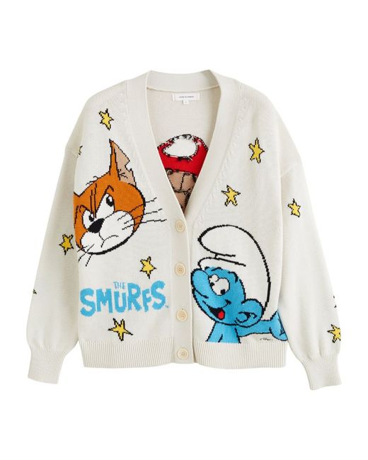 Chinti And Parker x The Smurfs Wool-Cashmere Cardigan