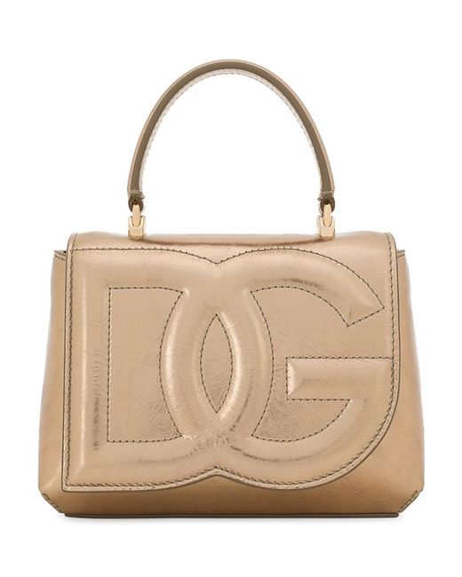 Dolce & Gabbana Leather DG Logo Top-Handle Bag