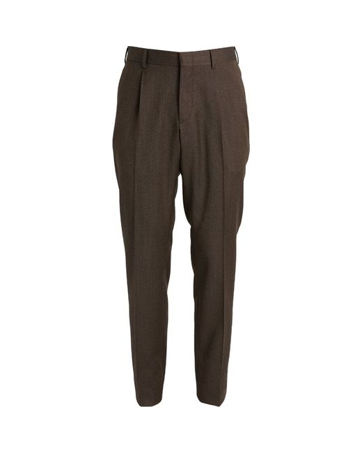 Brioni Stretch-Wool Tailored Trousers